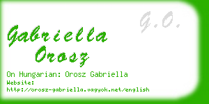 gabriella orosz business card